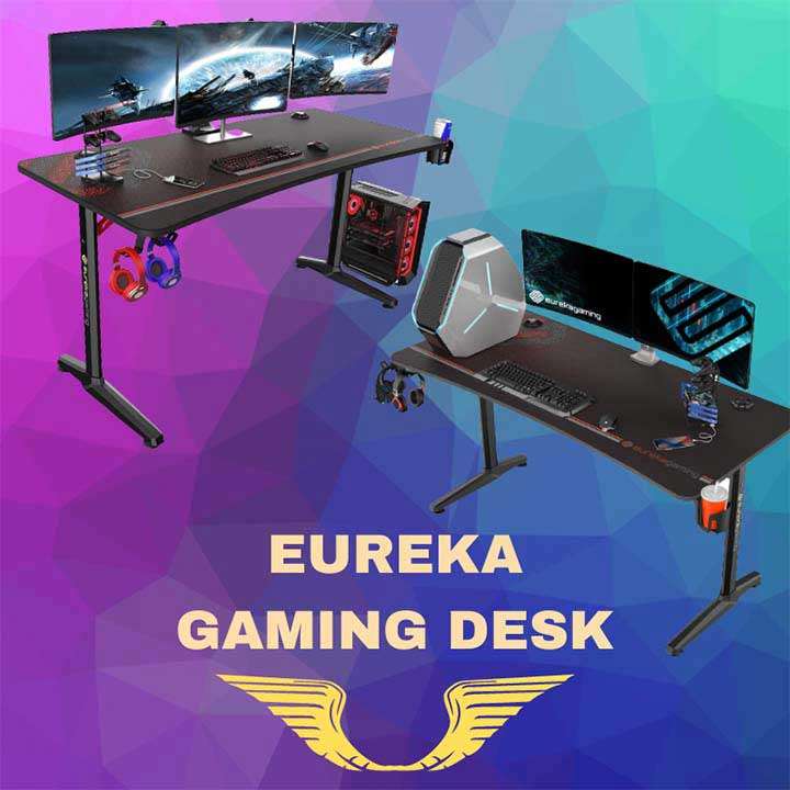 Eureka Gaming Desk With RGB LED Lights To Offer A Better Gaming Experience.
