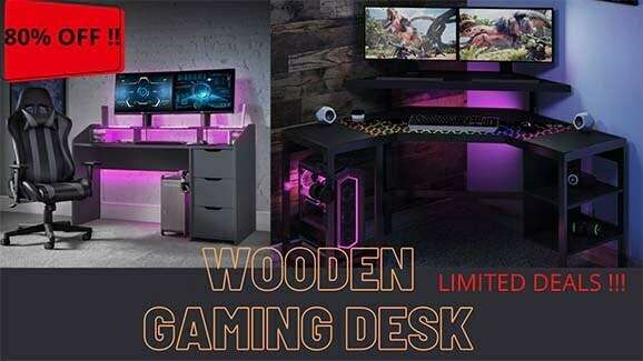 wooden gaming desk