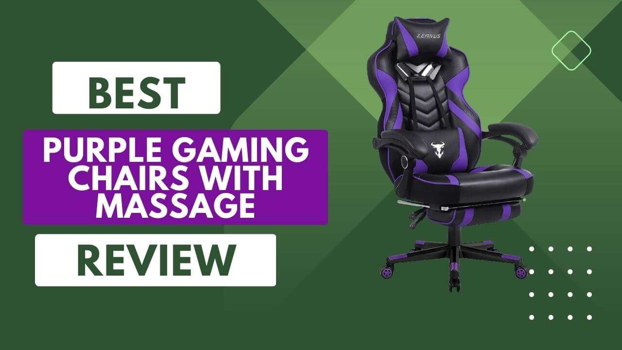 purple gaming chair with massage